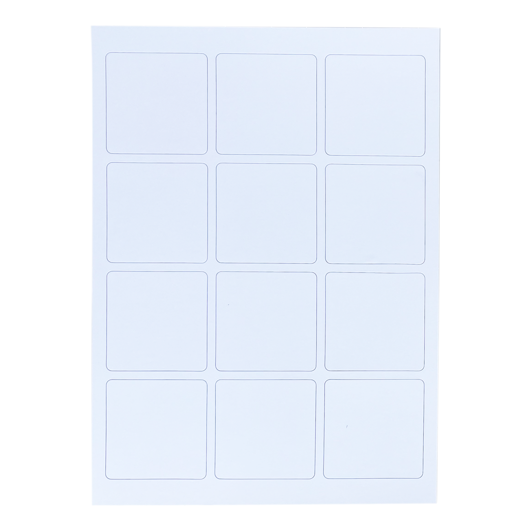 Custom Square Coasters - 12-UP