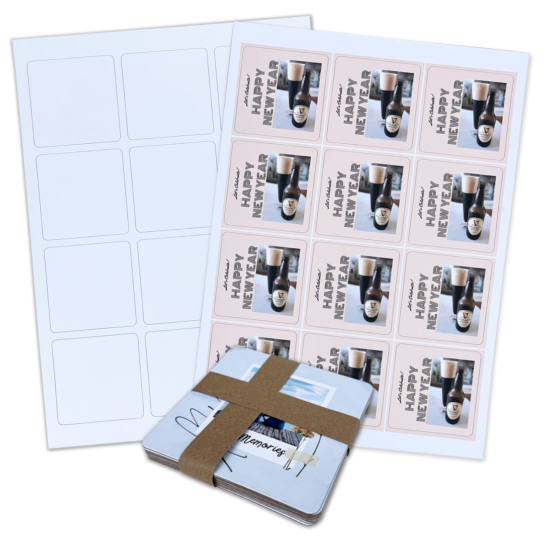 Custom Square Coasters - 12-UP