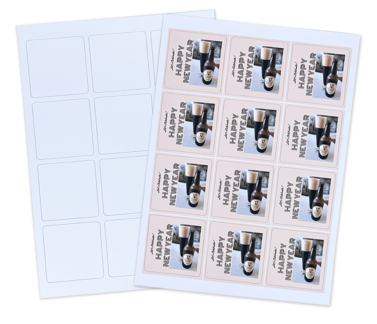 Custom Square Coasters - 12-UP